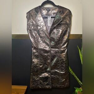 Nasty Gal Shimmering Silver Dress